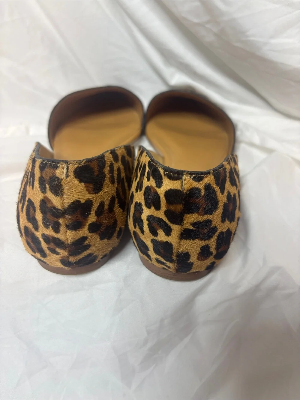 J. Crew Leopard Print Pointed D'Orsay Flats in Tan and Black - Picture 5 of 10